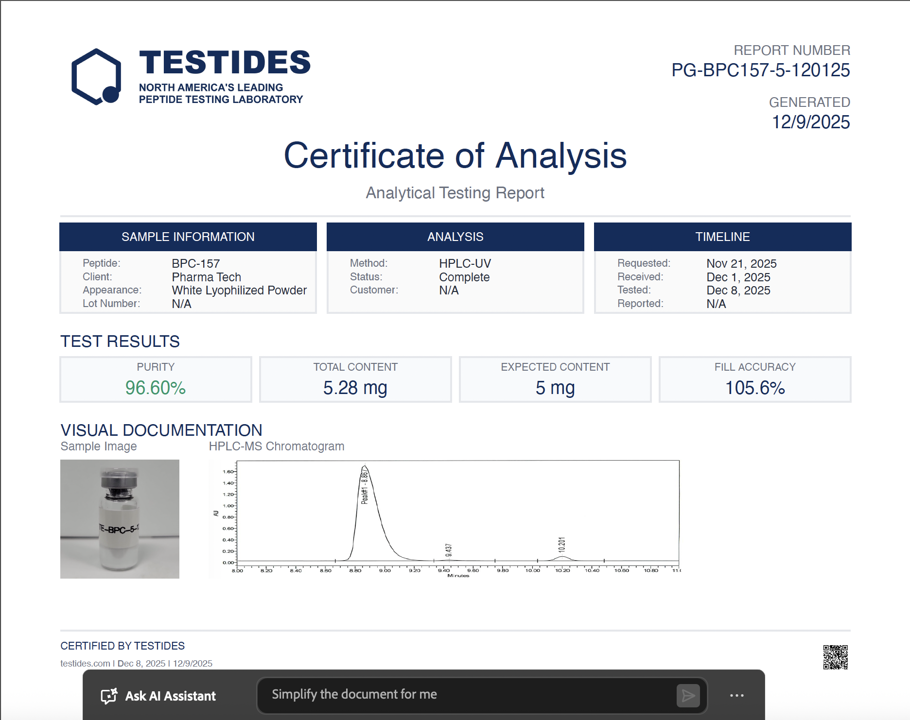 pharmatech bpc 157 PHARMA TECH LABS - BPC157 KIT 5MG